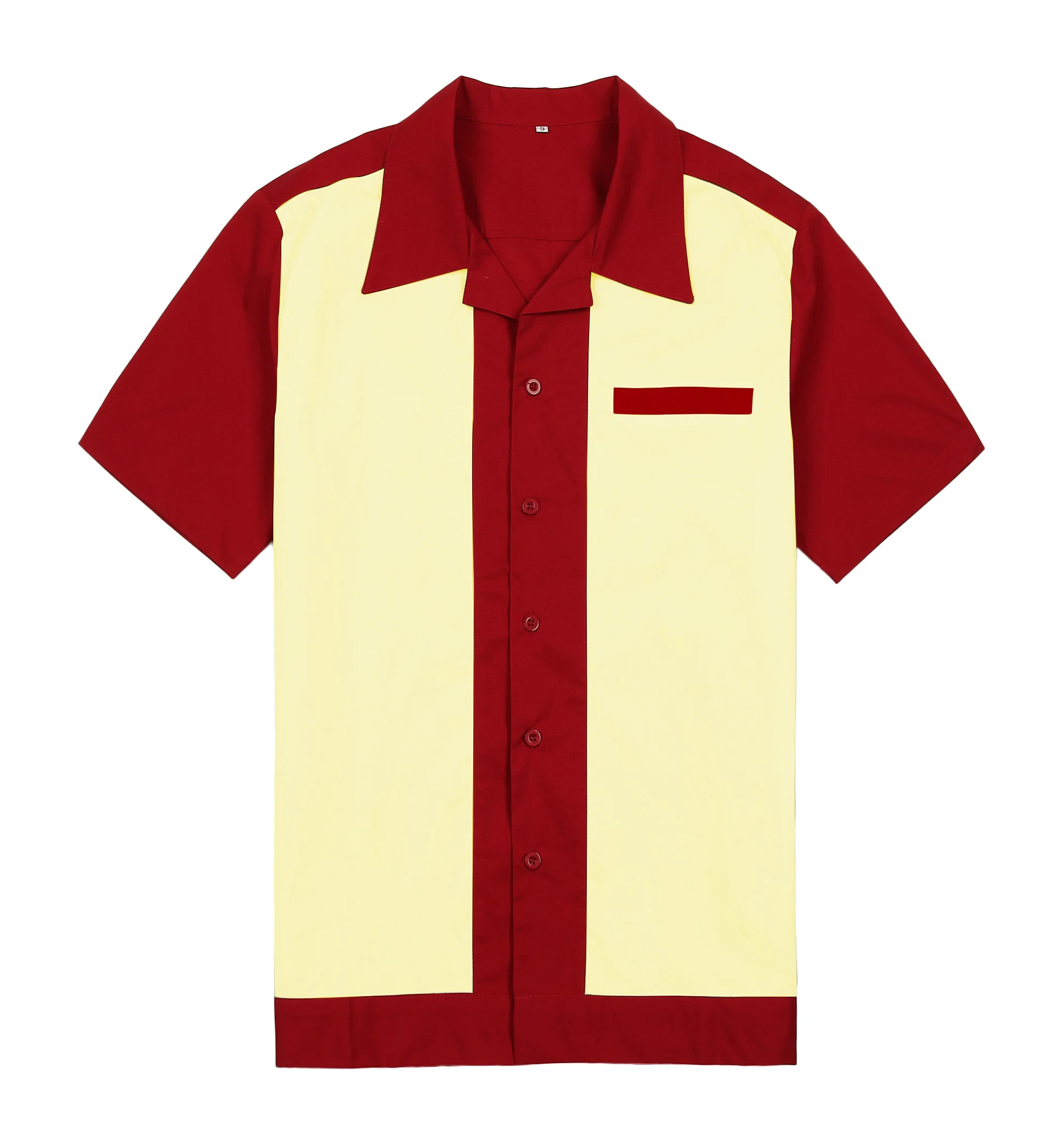 Для мужчин S фиолетовый носить Панель Цвет короткий рукав на пуговицах хлопок 50-60-х годов Винтаж Повседневное дизайнер Рубашки для