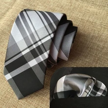 2 шт Элегантный Мужской Жаккардовый полосатый тканый галстук набор из полиэстера для свадебной вечеринки Карманный квадратный Подарочный платок узкий галстук на шею