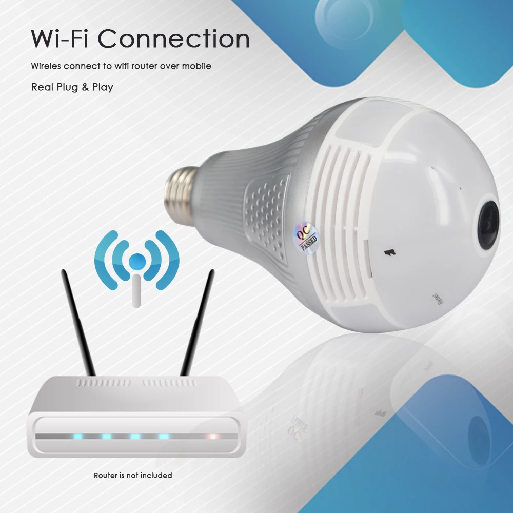  CTVMAN Wifi 360 IP Camera Bulb CCTV Video Cameras Fisheye Andriod IOS Security Wireless Baby 960P 1 - 32848848074