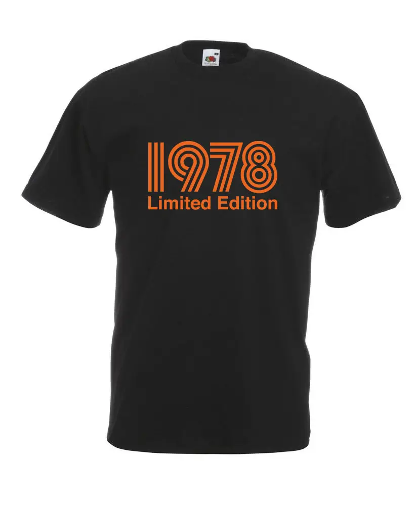 

1978 Limited Edition Orange Text Cool T-SHIRT ALL SIZES # Black Style Round Style tshirt Tees Custom Jersey t shirt hoodie hipss
