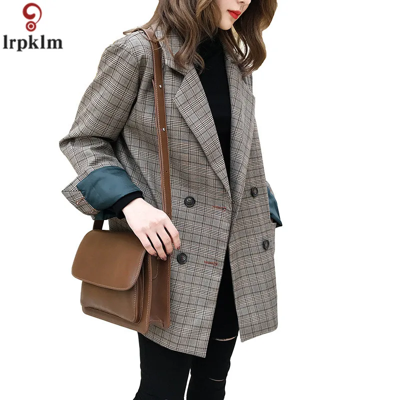 Women Autumn Jacket Coat Plaid Wool Coats Outwear Jackets Korean Female Clothing Wool Button Jacket 2018 Women Clothes AS042 (5)