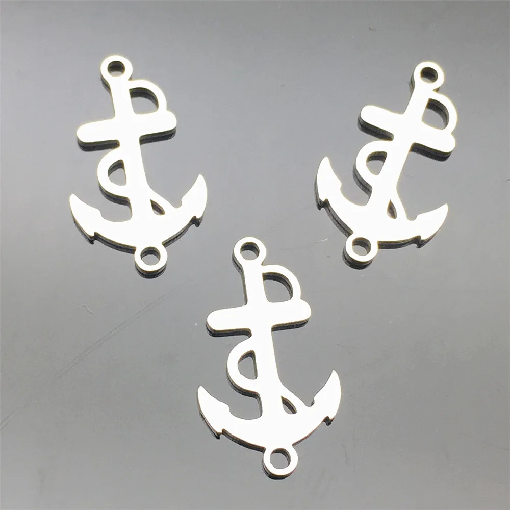 

Anchor Charm Connectors 10pcs Stainless Steel Connectors Necklace Bracelet Findings Diy Earrings Jewelry Making Tools