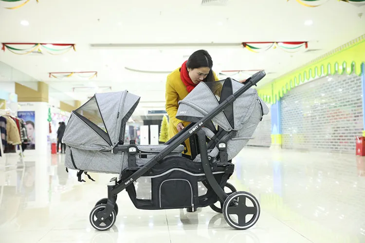 Четыре цвета, брендовая детская коляска для близнецов, детские коляски, два сиденья для новорожденных