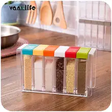 Vanzlife кухонная, коробочка, приправ 6 шт. в партии солонка шейкер приправа глутамата мононатрия банки морской ящик для хранения