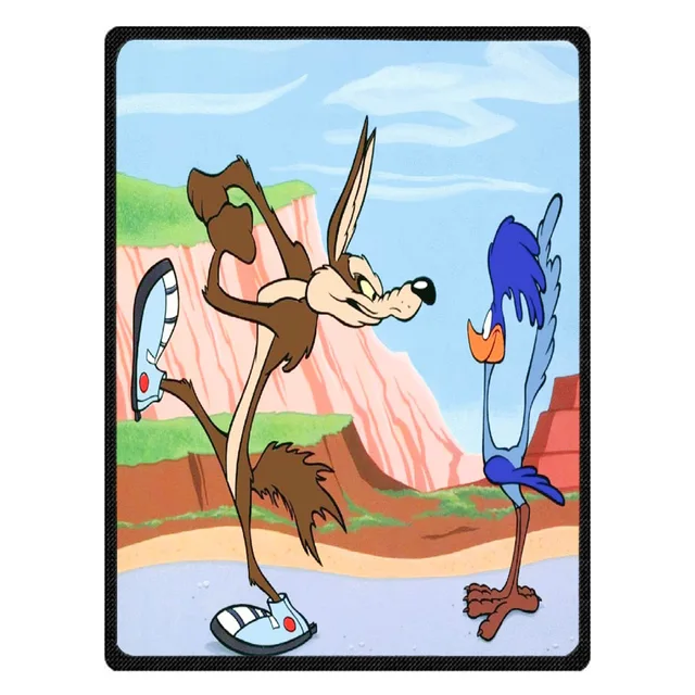Roadrunner Coral Fleece Children Travel Blanket Custom Bed Sofa Car Winter Warm Throw Blankets