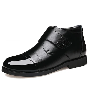 

New Handmade Men Leather formal Winter Shoes High Quality Warm Snow Men Dress Shoes Men Business Dress Shoes