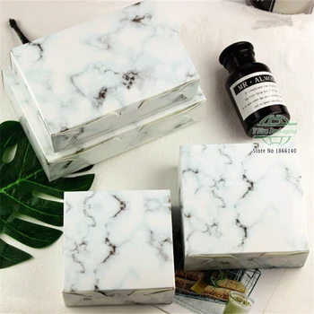 

2 Size 50-80g Marble Design Paper Cake Box Chocolate Party Cookies Candy Gift Box 100pcs/lot Free shipping