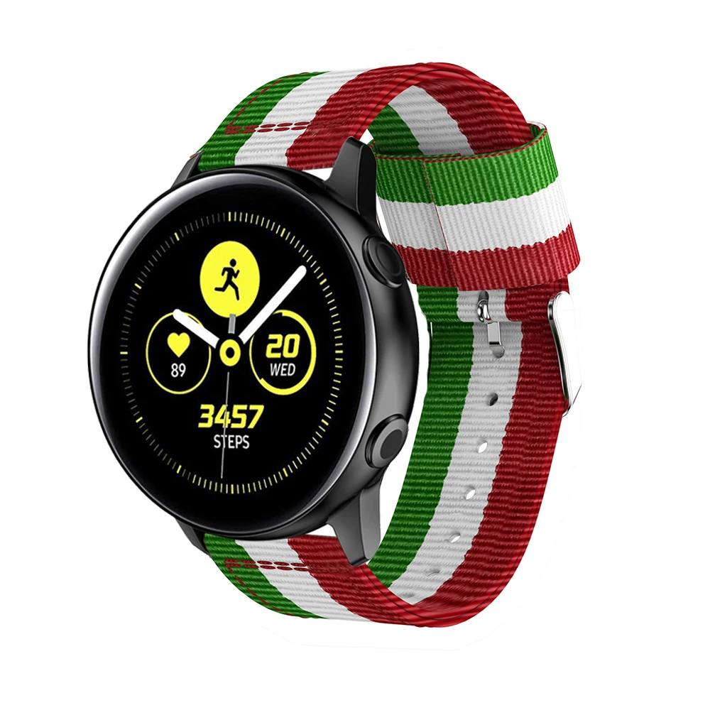 20 мм ремешок для часов Ремешок для samsung Galaxy Watch Active 2 Smartwatch ремешок нейлон заменить браслет для Galaxy Watch 42 мм или gear S2