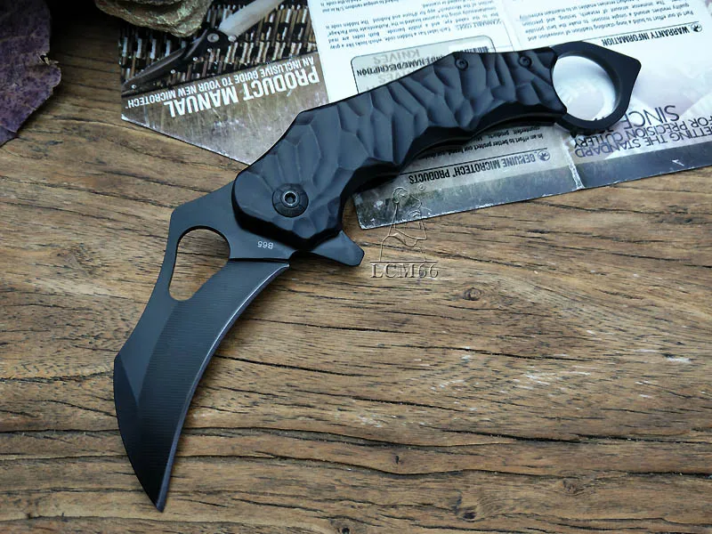 LCM66 складной Karambit складной нож csgo подарок тактический карманный нож, Открытый Кемпинг джунгли выживания битва самообороны инструмент - Цвет: black