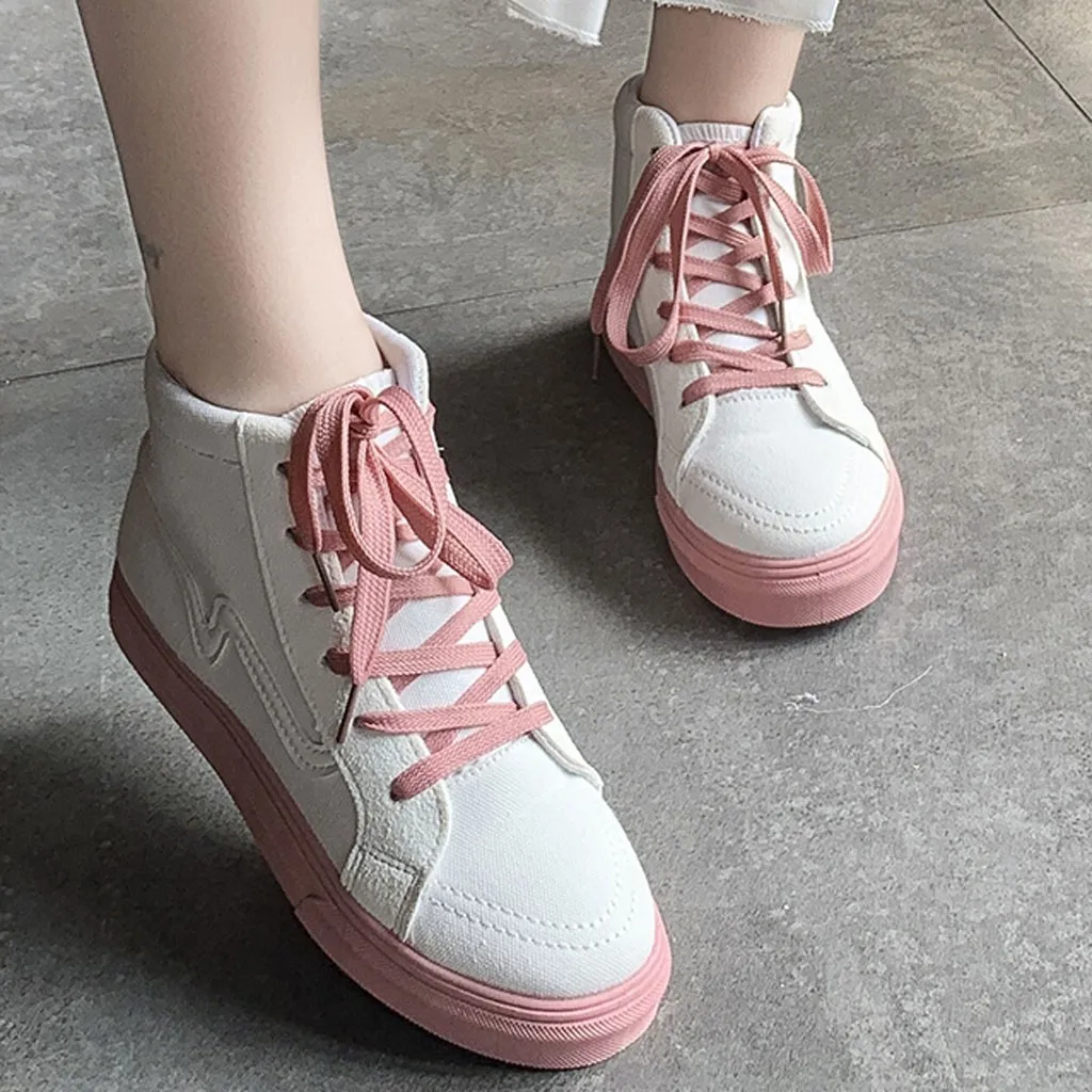 

High-Top Booties Walking Shoes Women's Shoes Comefortable Rubber shoes Platform Casual Shoes PU Lace-Up shoes JU15 1