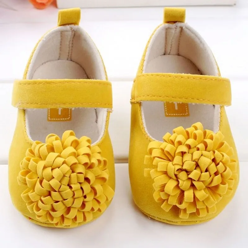 Yellow Girl chrysanthemum Baby Shoes Princess Baby Toddler ...