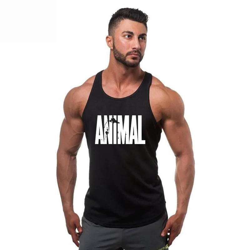 

Fashion Men's Loose gyms Fitness Tank Tops Man Letter Print Casual Muscle Beauty Gymnasium Sleeveless Shirts Vest