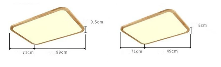 Nordic квадратный просто современное освещение прямоугольная потолочная лампа японская лампа Гостиная Спальня массивная деревянная лампа