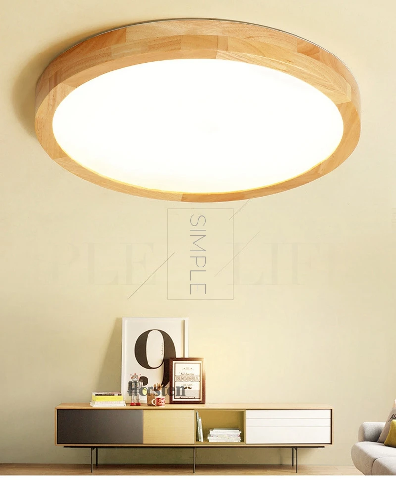 Nordic Simple Modern OAK Wood Ceiling Lamp Ultra thin Japanese LED Ceiling Lights For Bedroom Living Room Kitchen Study Balcony (1)