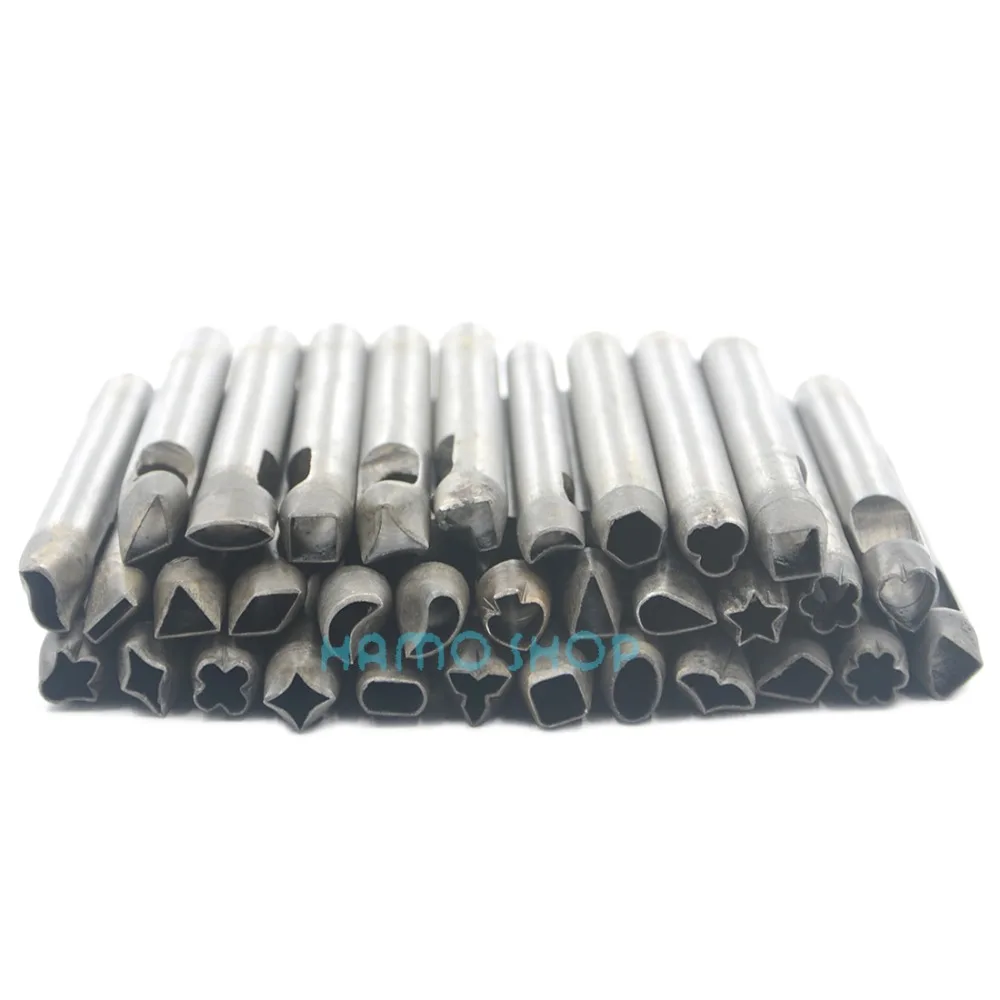 

8mm Set Leathercraft DIY Shaped Hole Wallet Bag Gasket Hollow Punch Tools Kit New