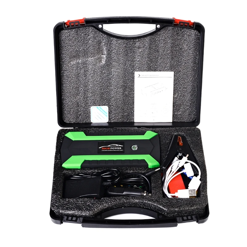 New 1 Set 89800mAh 4 USB Portable Multifunction Car Jump Starter Pack Booster Charger Battery Power Bank High Quality