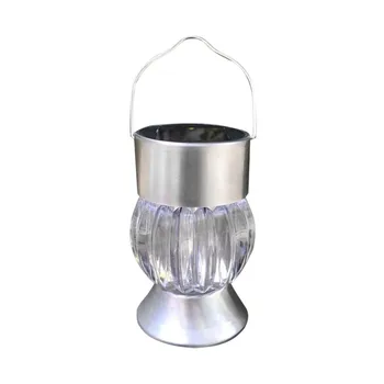 

Waterproof Solar Light Outdoor Garden Camping Hanging LED Light Pumpkin Lamp solar battery Stainless steel+ABS