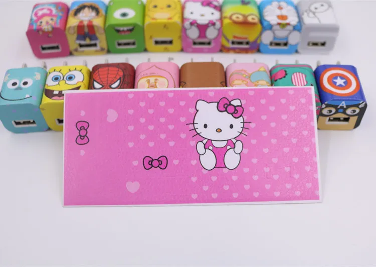 500 шт. Модный USB кабель для передачи данных намотка кабеля Мультяшные наклейки