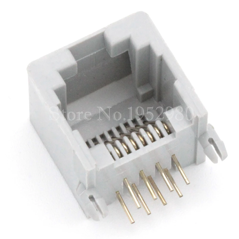 

20PCS/LOT RJ45 8P8C Network Jack Ethernet Connector PCB Modular GRAY 55A