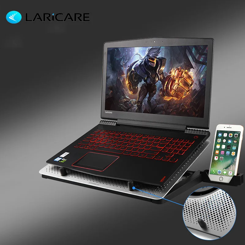 

LARICARE Cooling Pad Laptop Fan Cooler for 12-17inch macbook air pro notebook cooling base pad exhaust fan bracket adjustable
