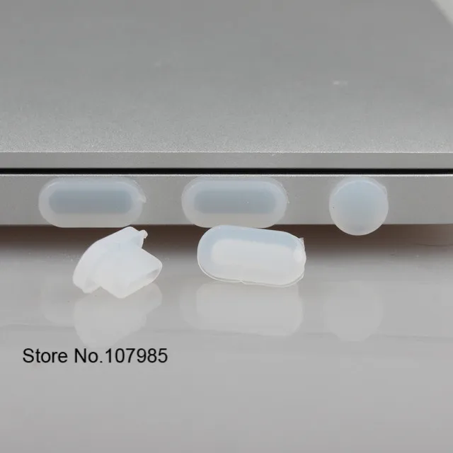 Силиконовая Пылезащитная заглушка набор защитных элементов для MacBook Pro 13 15 с/без сенсорной панели A1706 A1708 A1707 A1534 ноутбука пылезащитные заглушки порты - Цвет: Clear