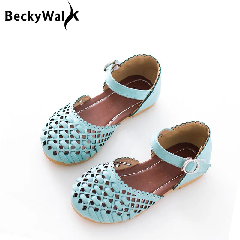 Girls Sandals Full Size Summer Kids Shoes Closed Toe ...