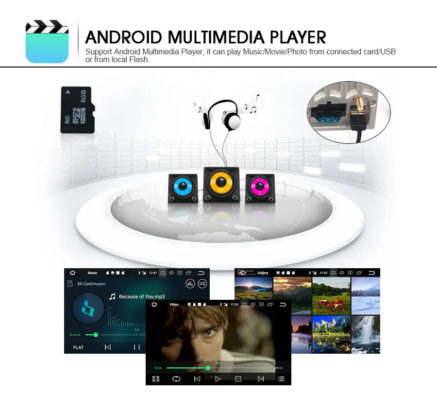 Excellent Erisin ES8841U 7" Android 8.0 Octa core 4G RAM Car DVD GPS Radio DVR DAB+ DVD 9