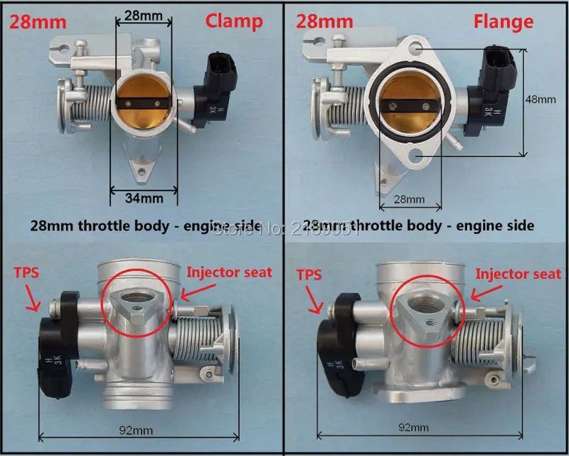 Throttle body for Small engine EFI Electronic Fuel Injection kit