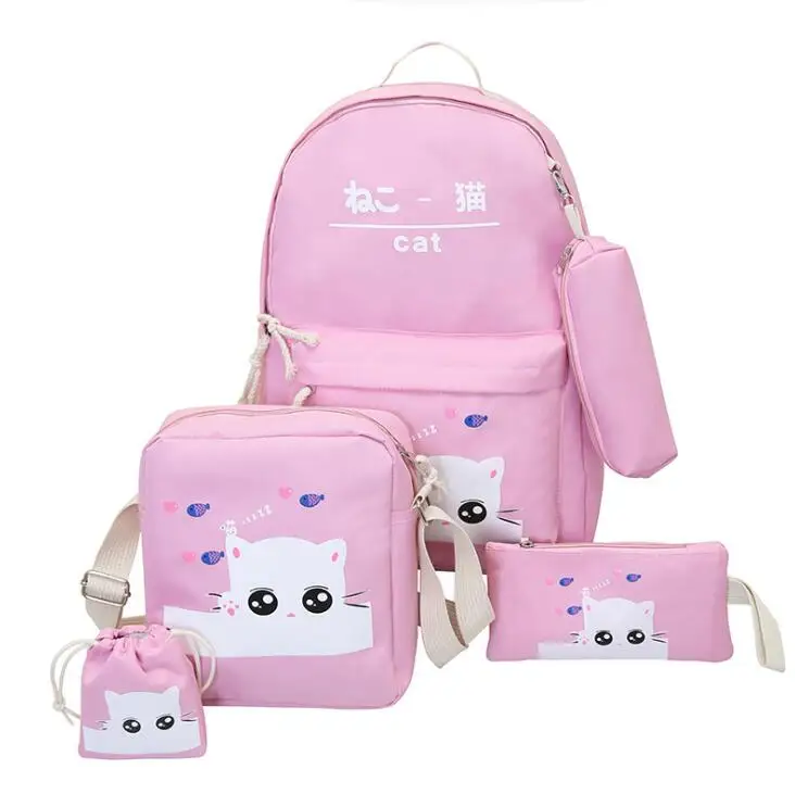 

Backpack for girls 4 pieces school bags mochilas escolares infantis Backpacks for adolescent girl butterfly children's backpacks
