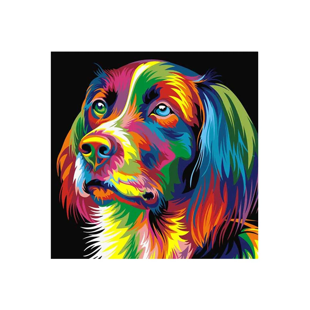 

Color Dog Diy Diamond Painting Diamond Painting Christmas Diamond Embroidery Christmas Decorations for Home 5d