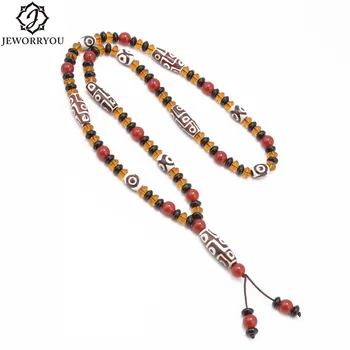 

Natural agate necklace with celestial eye stone Unisex String Beaded Choker Jewelry Gift