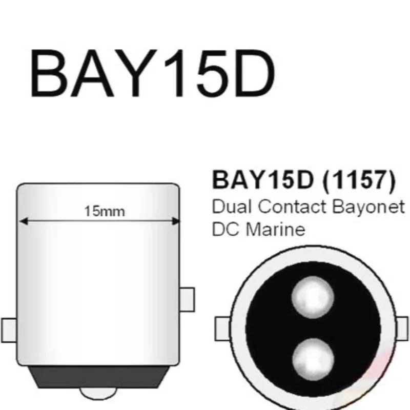2x BAY15D 1157 1016 1076 1130 P21 5W Car LED Bulb Light Lamp