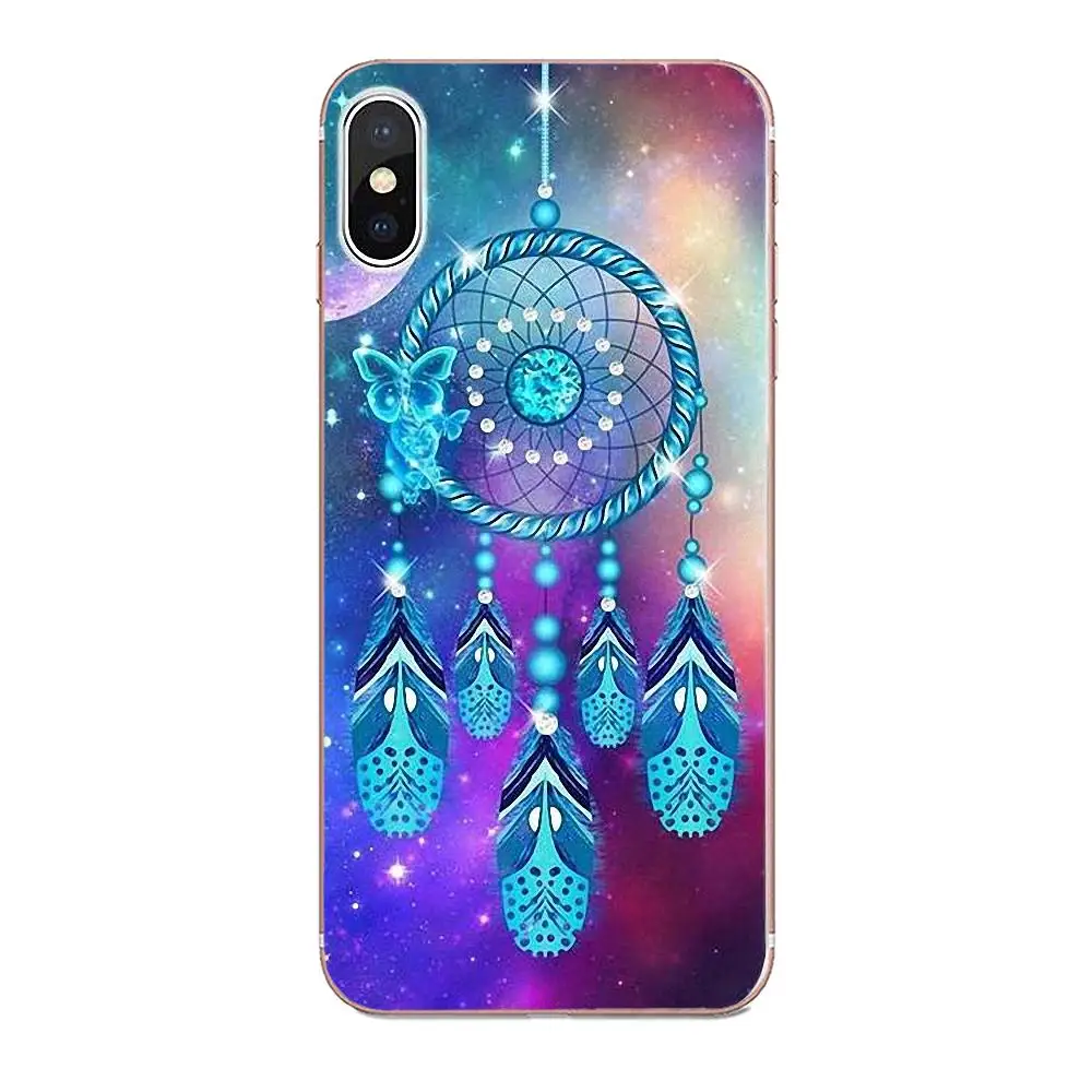 Мягкий шаблон телефона Синий Ловец снов красивые для huawei Honor Коврики Nova 2 6A 7A 7C 8C 8 S