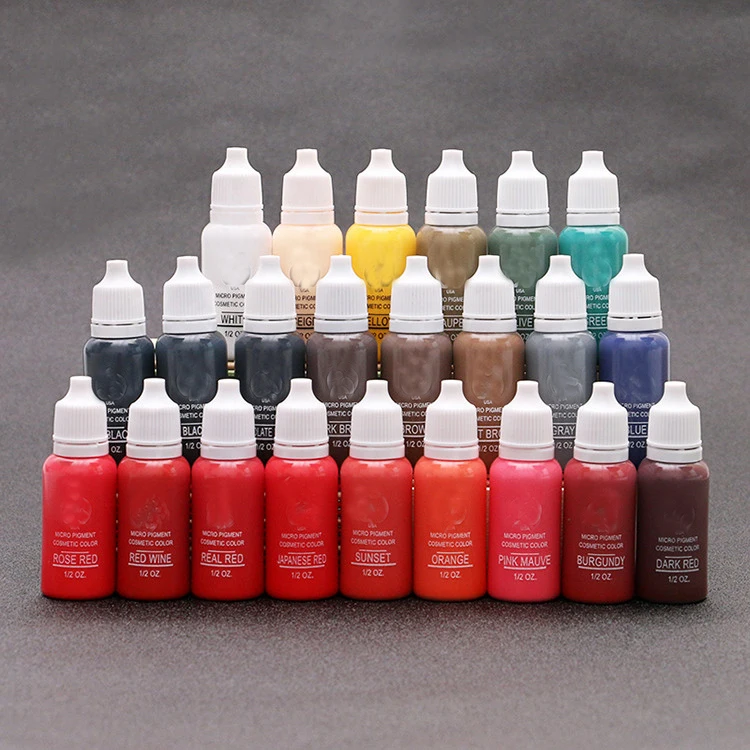 

2019 NEW 10 color permanent tattoo ink set 15ml a bottle of pigment for eyebrow embroidery tattoo makeup pigment