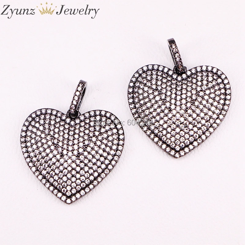 5 прядей ZYZ300-4015 полный инкрустированный цирконами в форме сердца винтажные ожерелья с подвеской аксессуары женские ювелирные изделия подарок