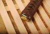 Straight Tsuka with Brown Silk Ito & Imitated Black Rayskin & Alloy Fuchi Kashira Fitting for Japanese Sword Katana Handle HS11 ► Photo 2/6