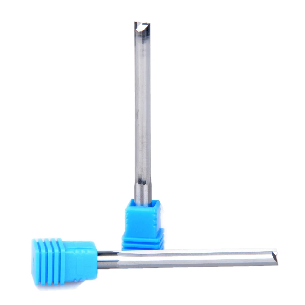 

2pc 6*52MM Carbide Two/Double Flute Straight Slot Router Bit, CNC Carving Engraving Tools, Milling Cutter