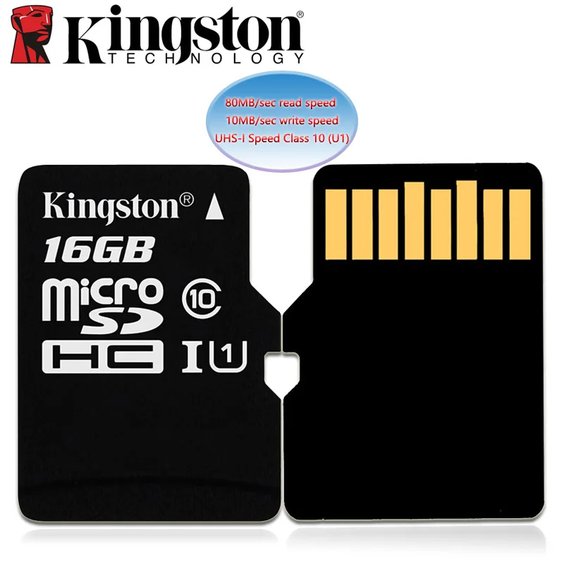Kingston оригинальная флеш карта памяти Micro SD 16 Гб Microsd SDHC/SDXC класс 10 дропшиппинг TF
