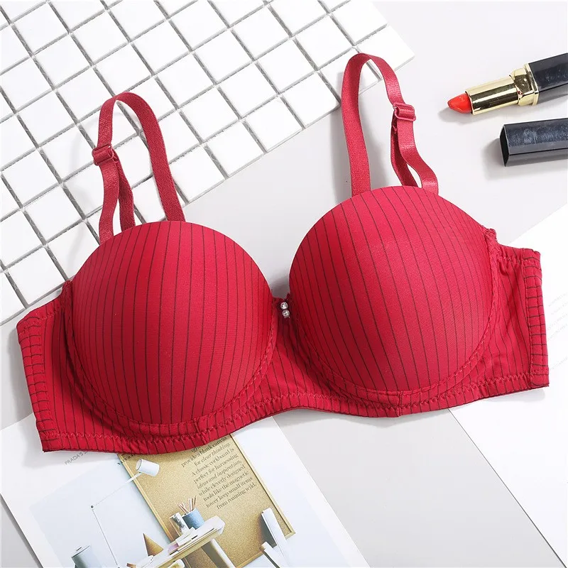 Deruilady New Bra Half Cup Underwire Push Up Bras For Women Breathable Thin Cup Stripe Comfort Women Sexy Lingerie Soft Bras Deruilady New Bra Half Cup Underwire Push Up Bras For Women Breathable Thin Cup Stripe Comfort Women Sexy Lingerie Soft Bras