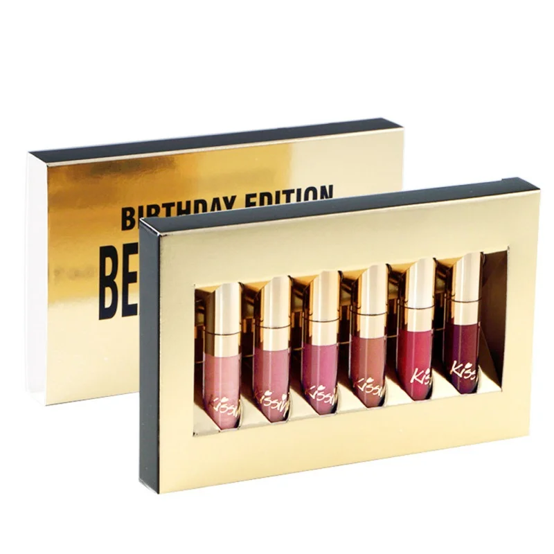 Fashion Beauty 6 pcs/set Lip Gloss Liquid Long-lasting Cosmetics Makeup Kit Matte Moisturing Lipstick Fashion Beauty 6 pcs/set Lip Gloss Liquid Long-lasting Cosmetics Makeup Kit Matte Moisturing Lipstick
