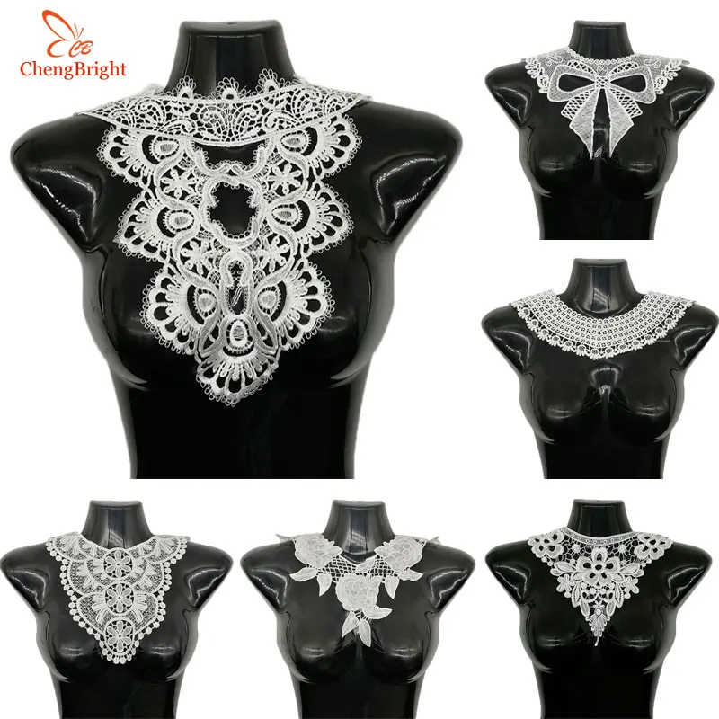 

Hot ! 1pcs lace collar 18 style beautiful flowers and heart Venetian lace decorative decoration, lace fabric sewing accessories