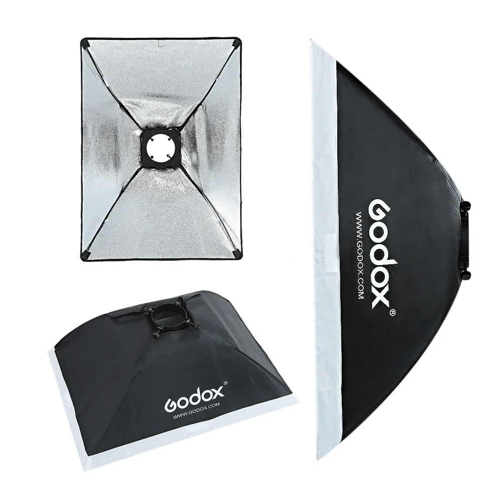 Godox 19," x 27,5"/50*70 см Прямоугольный софтбокс для фотостудии MS50* 70 с универсальным креплением для K-150A/K-180A/300SDI/E250/E300 и т. д