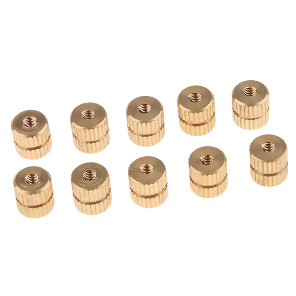 10 Pieces Baritone Knurled Replacemetn Screw Nut for Tuba Brass Instrument