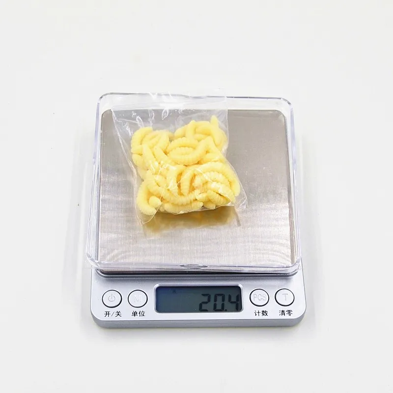 50 pcs 2cm 0.4g Maggot Grub Soft Lure Protein Soft Bait Worm Fishing Lures 5 Colors Maggots Grubs Lures Fishing Tackle On Sale (3)