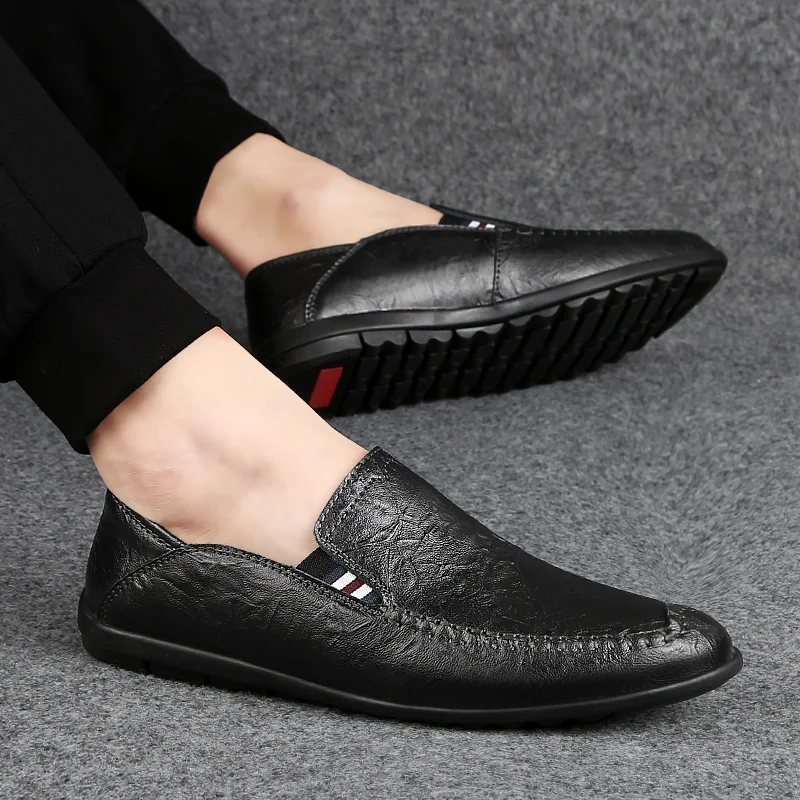 

Macvise New Summer Causal Shoes Men Loafers Genuine Leather Moccasins Men Driving Shoes High Quality Flats for Man Size 37-47