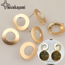 2018 New 18MM 6pcs/lot Zinc Alloy Gold Round Circle Shape Base Earrings Connector For DIY Stud Earrings Accessories 2018 New 18MM 6pcs/lot Zinc Alloy Gold Round Circle Shape Base Earrings Connector For DIY Stud Earrings Accessories