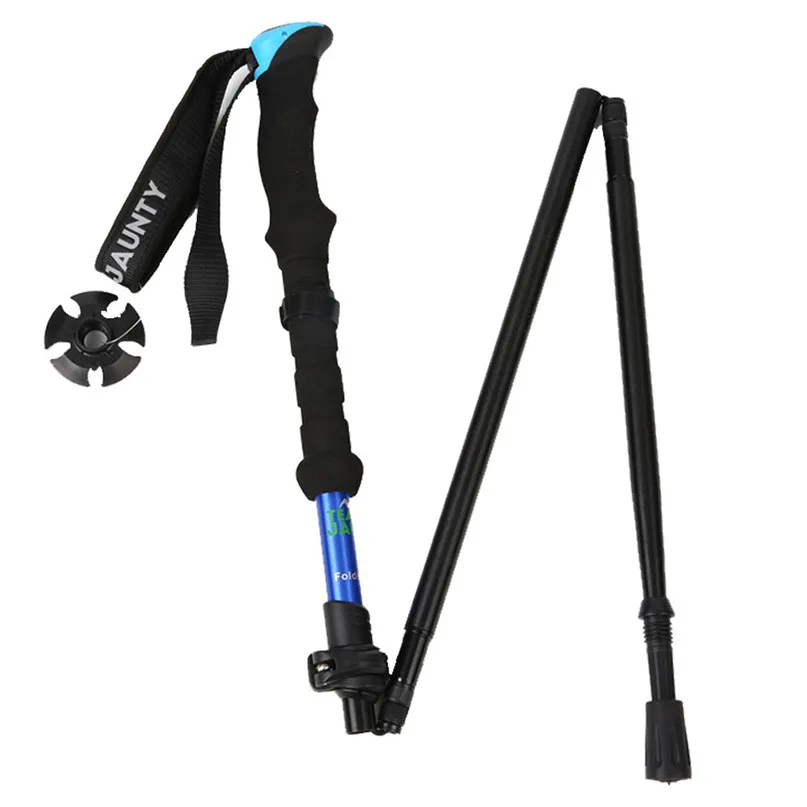 Alpenstocks Trekking Polo Hike Walking Stick Nordic Walk Cane Aluminum Ski Camp Telescopic Baton Outdoor Camping Equipment #3J#F (2)