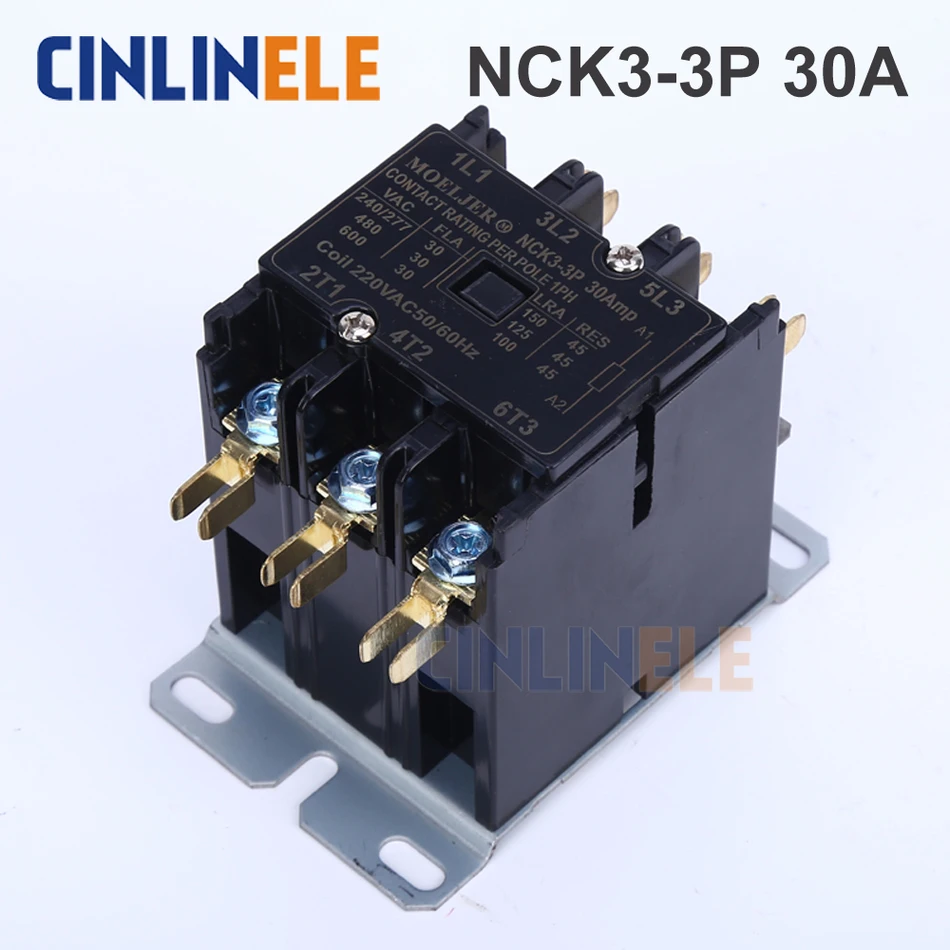 

AC Contactor of Air Conditioning type NCK3-30/2  3 Pole 2205W 30A 220V&110V Air Conditioning Tools Air Conditioning Parts