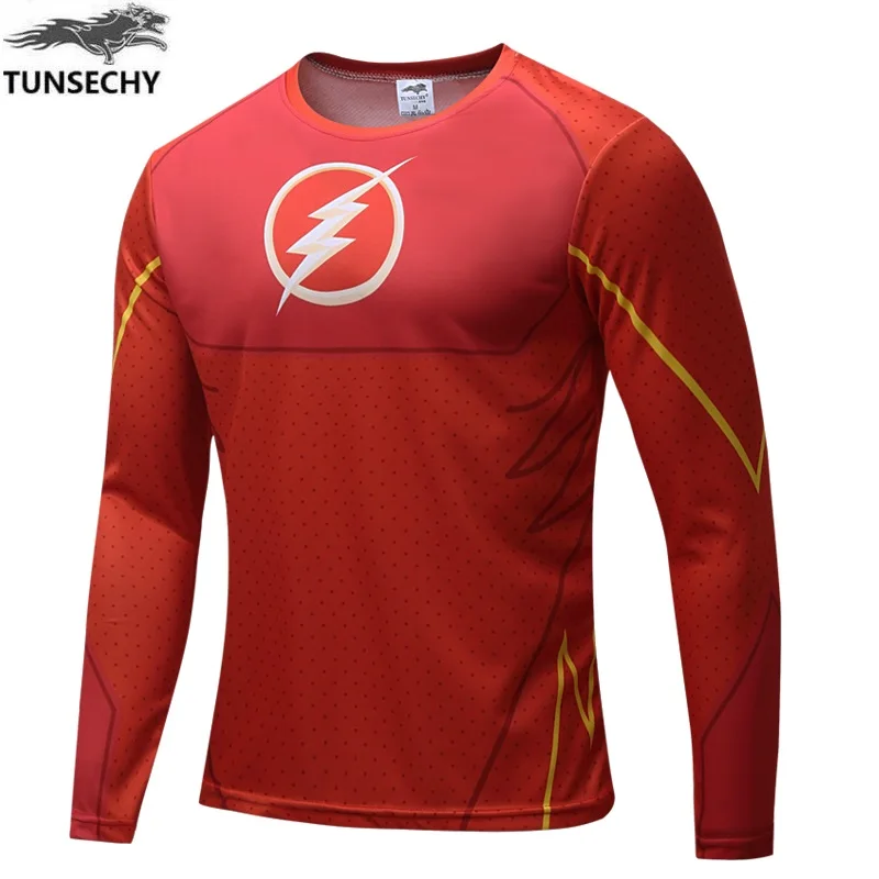 

The flash red 3D printed T-shirt men's Raglan sleeve compression 2019 long sleeve shirt men's Cosplay costume