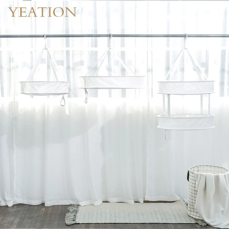 

YEATION Home Foldable Thick Sweater Drying Clothes Basket Increase